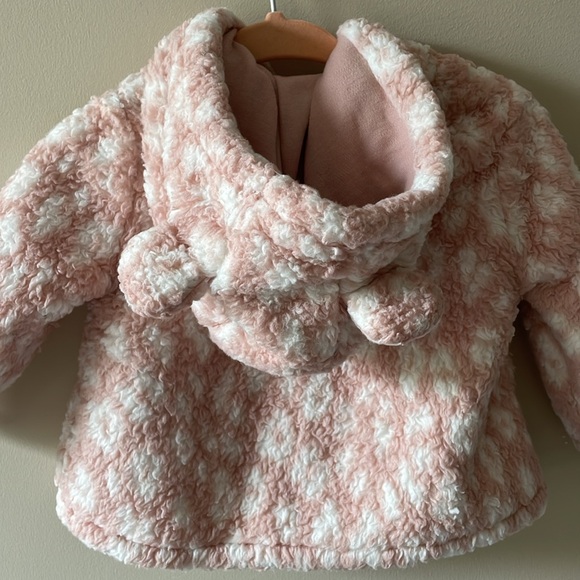 BABY CARTER’S Bear Hood Pink Cheetah Hoodie 6 Months - Picture 6 of 6